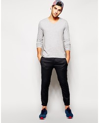 graues Langarmshirt von Asos