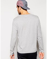 graues Langarmshirt von Asos