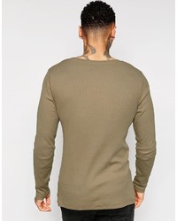 graues Langarmshirt von Asos