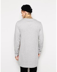 graues Langarmshirt von Asos