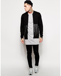 graues Langarmshirt von Asos