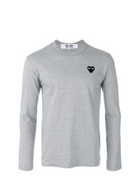 graues Langarmshirt von Comme Des Garcons Play