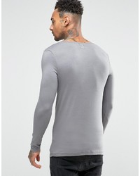 graues Langarmshirt von Asos