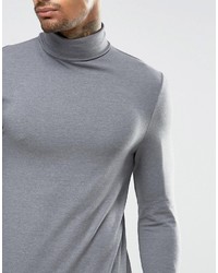 graues Langarmshirt von Asos