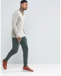 graues Langarmshirt von Asos