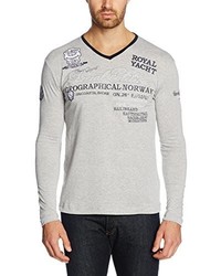 graues Langarmshirt von Geographical Norway