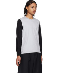 graues Langarmshirt von Black Comme Des Garçons