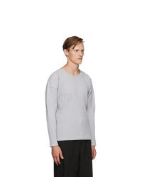 graues Langarmshirt von Homme Plissé Issey Miyake