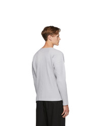 graues Langarmshirt von Homme Plissé Issey Miyake