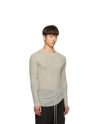 graues Langarmshirt von Rick Owens