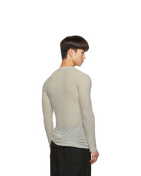 graues Langarmshirt von Rick Owens