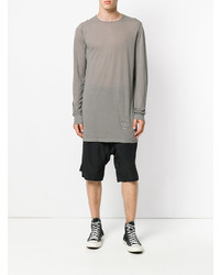 graues Langarmshirt von Rick Owens DRKSHDW