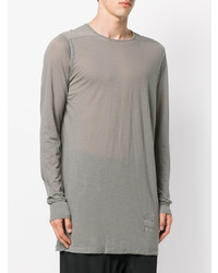 graues Langarmshirt von Rick Owens DRKSHDW