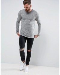 graues Langarmshirt von Asos