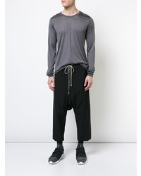 graues Langarmshirt von Rick Owens