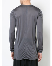 graues Langarmshirt von Rick Owens