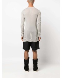 graues Langarmshirt von Rick Owens