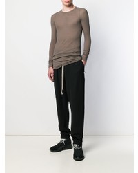 graues Langarmshirt von Rick Owens