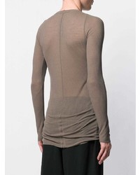 graues Langarmshirt von Rick Owens