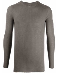 graues Langarmshirt von Rick Owens