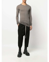 graues Langarmshirt von Rick Owens