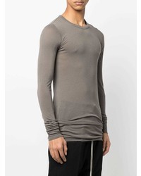 graues Langarmshirt von Rick Owens