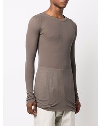 graues Langarmshirt von Rick Owens