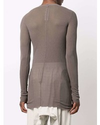 graues Langarmshirt von Rick Owens