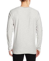 graues Langarmshirt von Sublevel