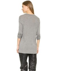 graues Langarmshirt von Alexander Wang