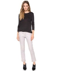 graues Langarmshirt von Alexander Wang