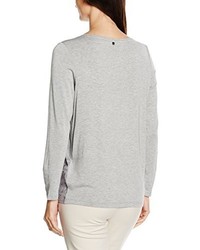 graues Langarmshirt von TAIFUN by Gerry Weber