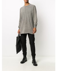 graues Langarmshirt von 11 By Boris Bidjan Saberi