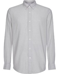 graues Leinen Langarmhemd von Calvin Klein