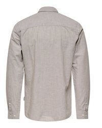 graues Leinen Langarmhemd von ONLY & SONS