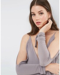 graues Maxikleid von Asos