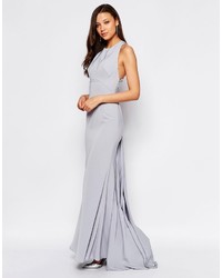 graues Maxikleid