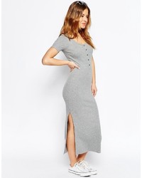 graues Maxikleid von Asos