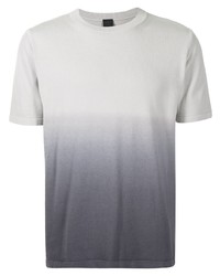 graues T-Shirt mit einem Rundhalsausschnitt mit Farbverlauf von D'urban