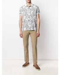 graues Polohemd mit Paisley-Muster von Etro