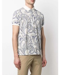 graues Polohemd mit Paisley-Muster von Etro