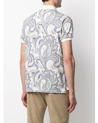 graues Polohemd mit Paisley-Muster von Etro