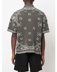 graues Polohemd mit Paisley-Muster von Amiri