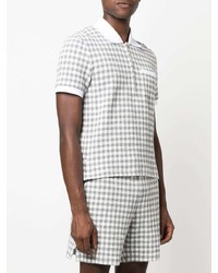 graues Polohemd mit Vichy-Muster von Thom Browne