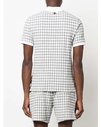 graues Polohemd mit Vichy-Muster von Thom Browne