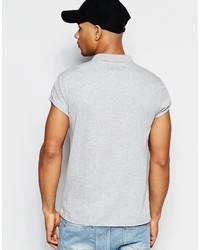 graues Polohemd von Asos