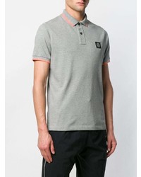 graues Polohemd von Stone Island