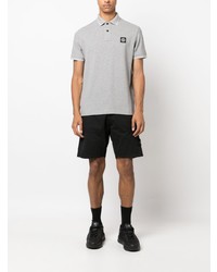 graues Polohemd von Stone Island