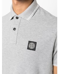 graues Polohemd von Stone Island