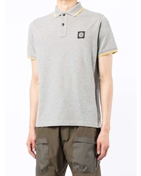 graues Polohemd von Stone Island